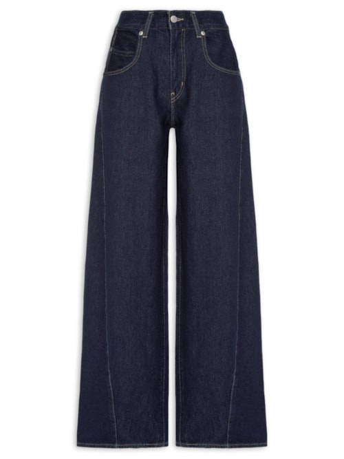 Calça Feminina Jeans Super Baggy Barrel – Azul