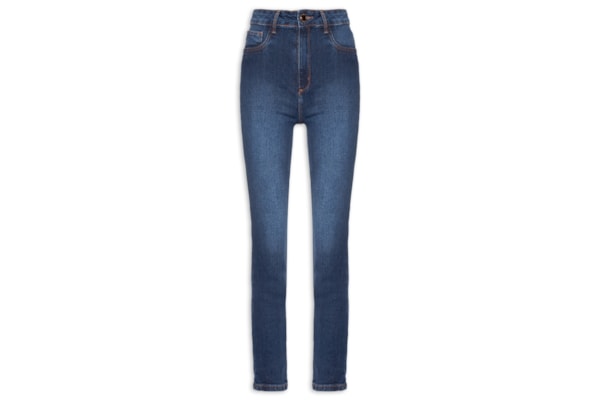  Calça Feminina Jeans Vesta Ankle Super High - Azul