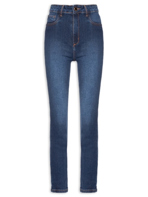 Calça Feminina Jeans Vesta Ankle Super High - Azul