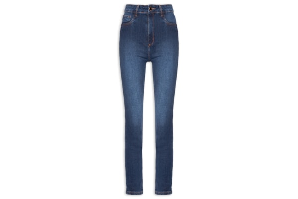  Calça Feminina Jeans Vesta Ankle Super High - Azul