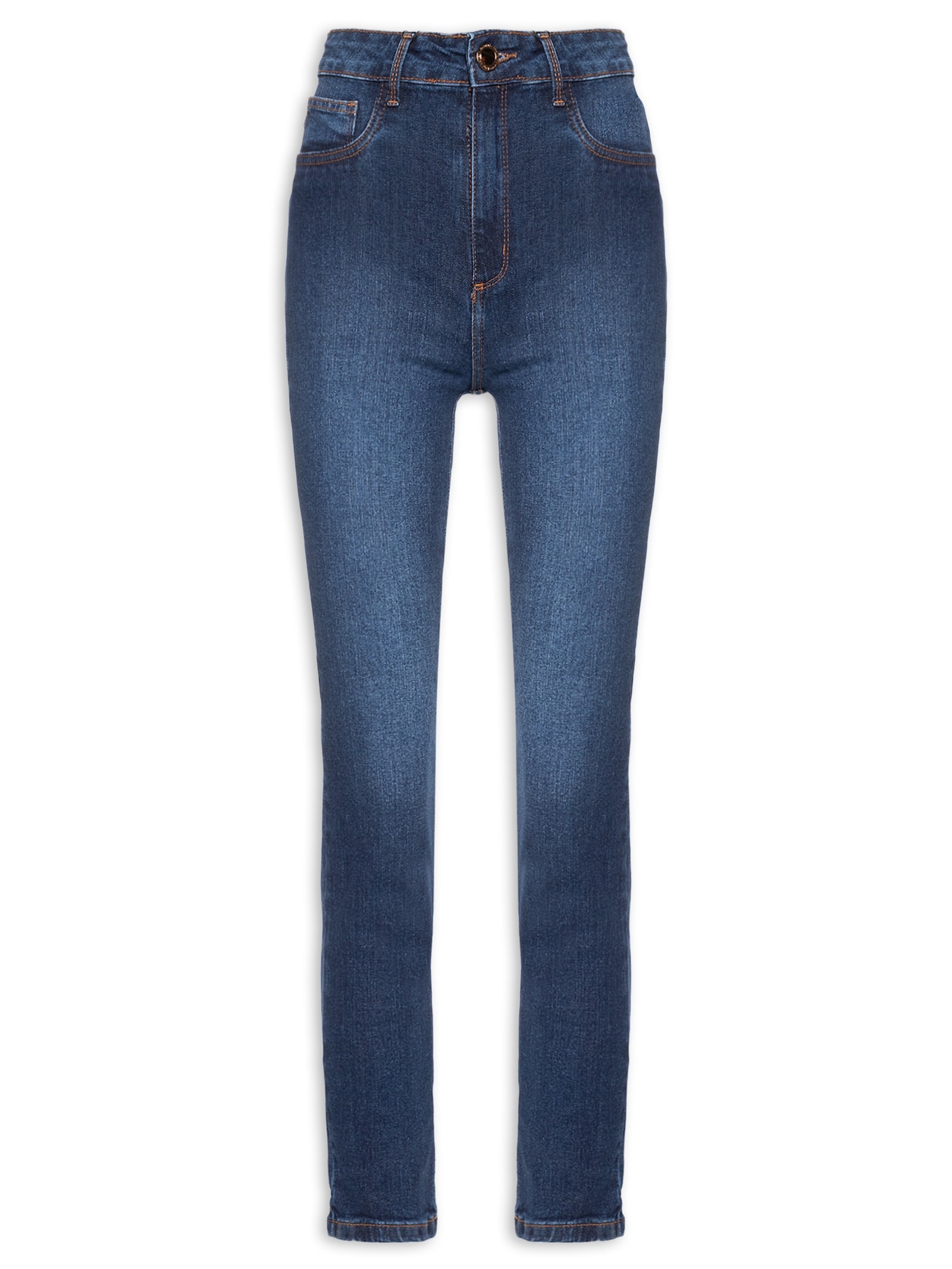  Calça Feminina Jeans Vesta Ankle Super High Azul Lança Perfume