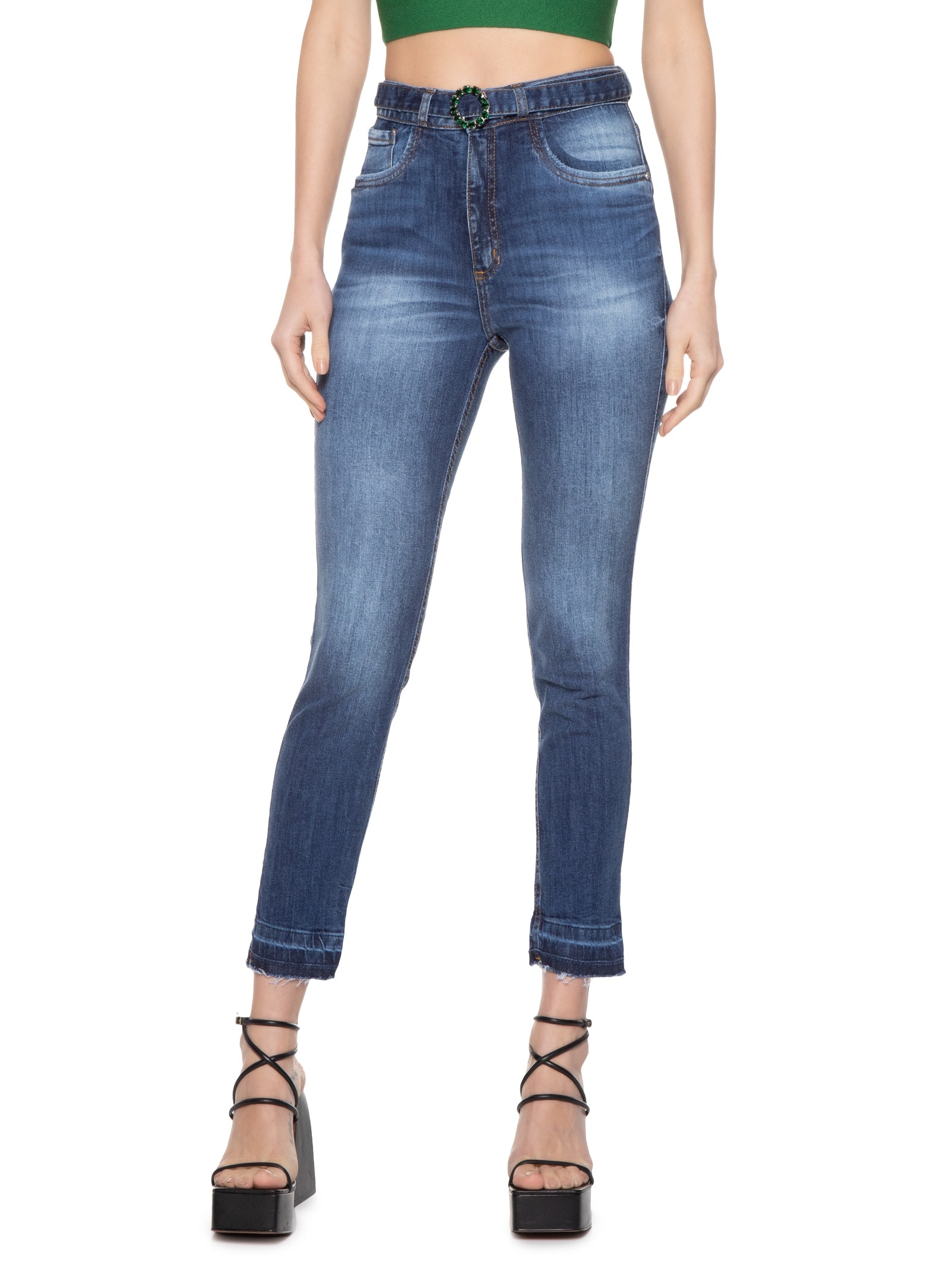 Calça Feminina Jeans Vesta Shape Now Azul Lança Perfume