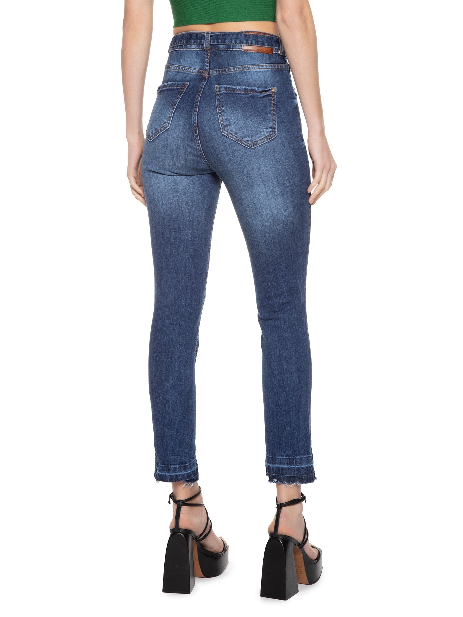 Calça Feminina Jeans Vesta Shape Now Azul Lança Perfume