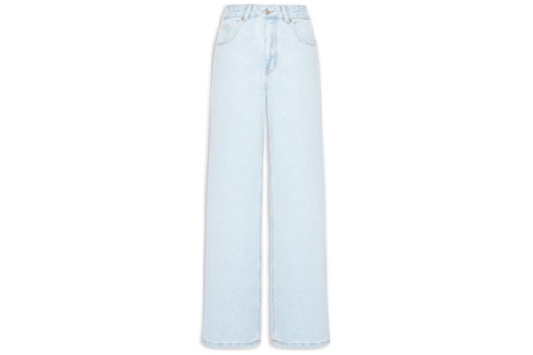 Calça Feminina Jeans Wide Faver – Azul
