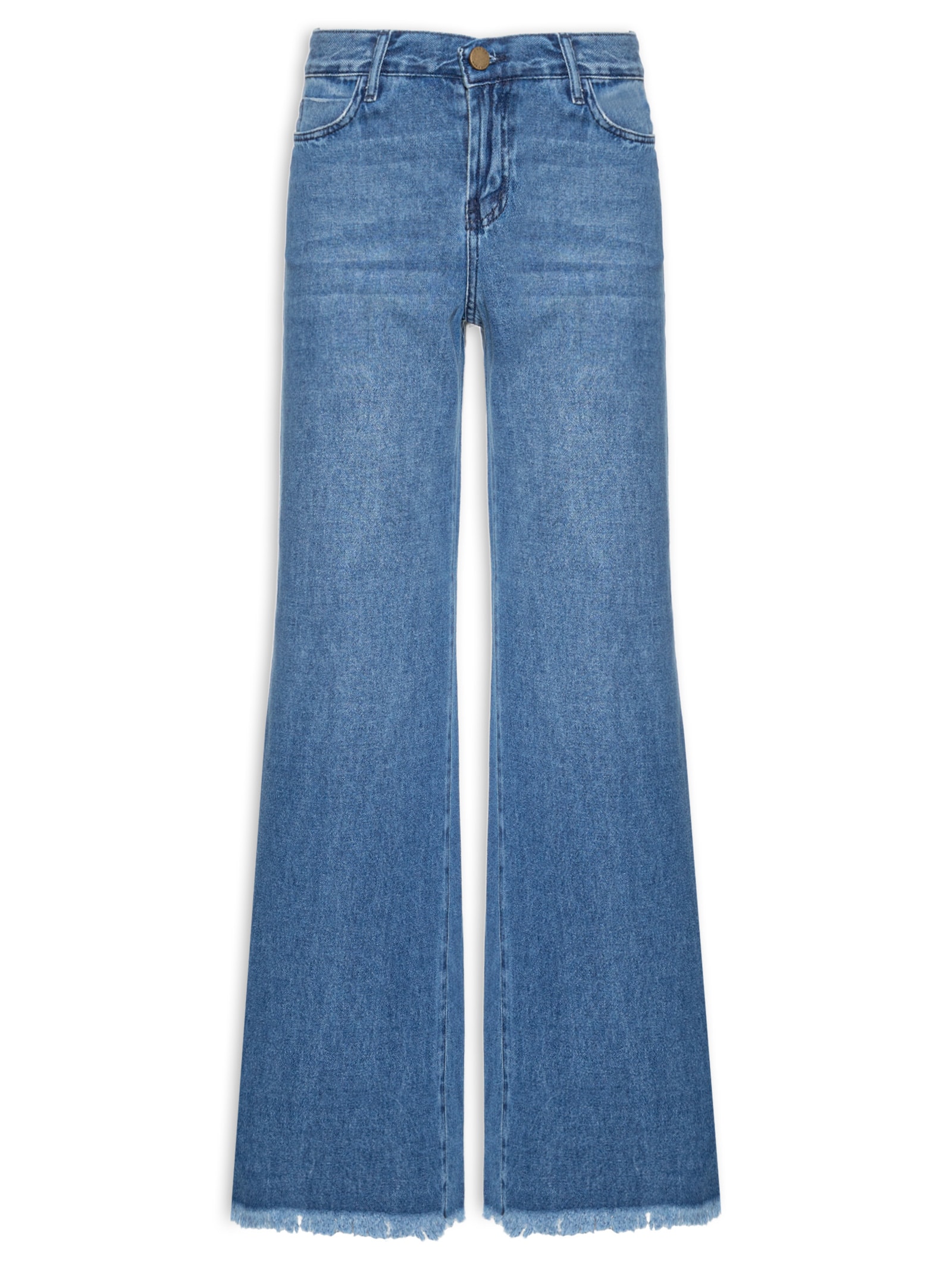 Cantão Calça Feminina Jeans Wide Leg Azul1