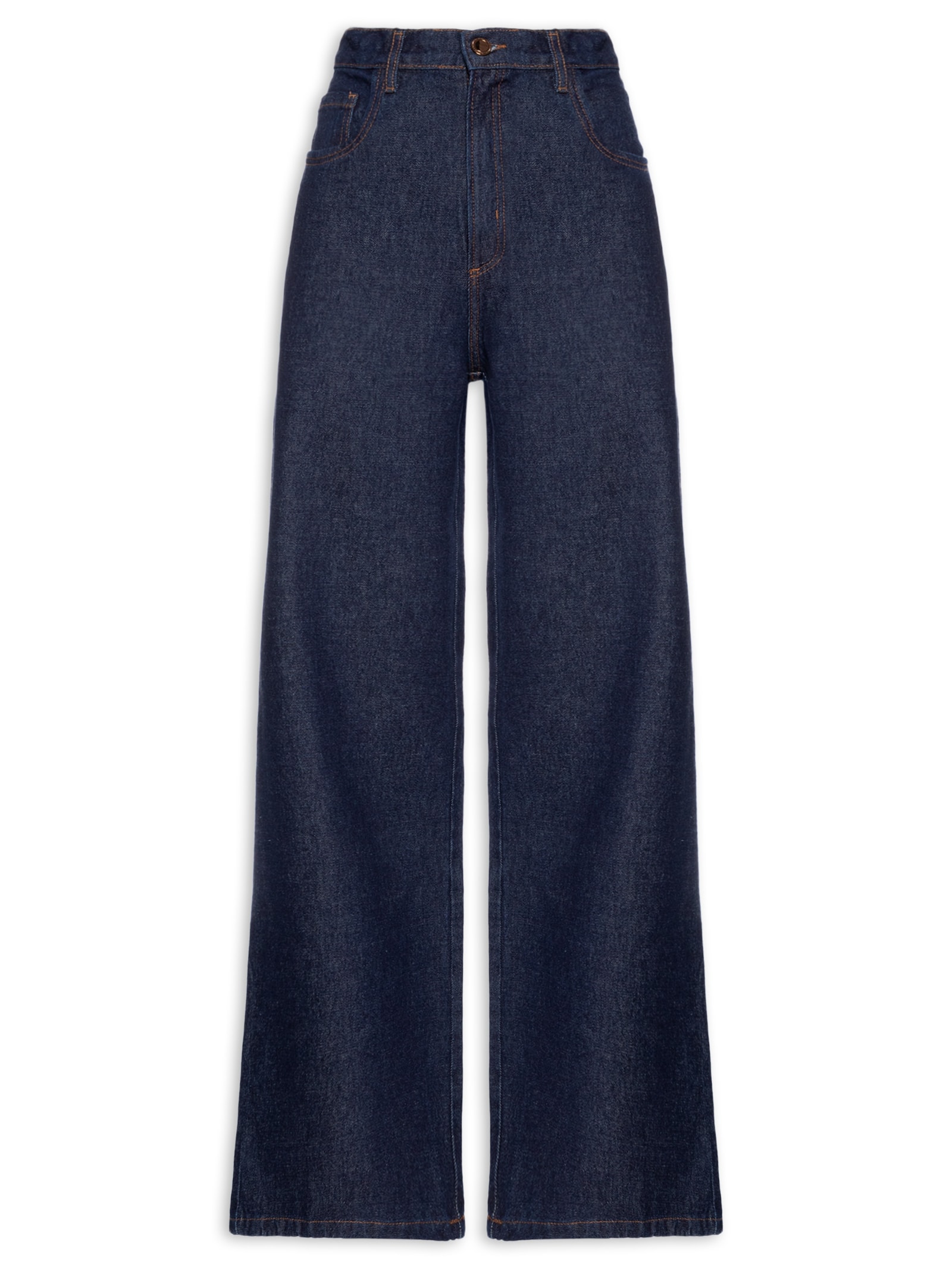 Calça Feminina Jeans Wide Leg Azul Lança Perfume