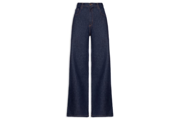 Calça Feminina Jeans Wide Leg - Azul