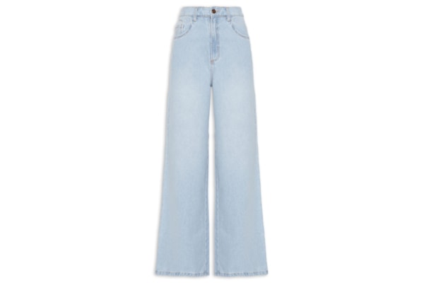 Calça Feminina Jeans Wide Leg - Azul