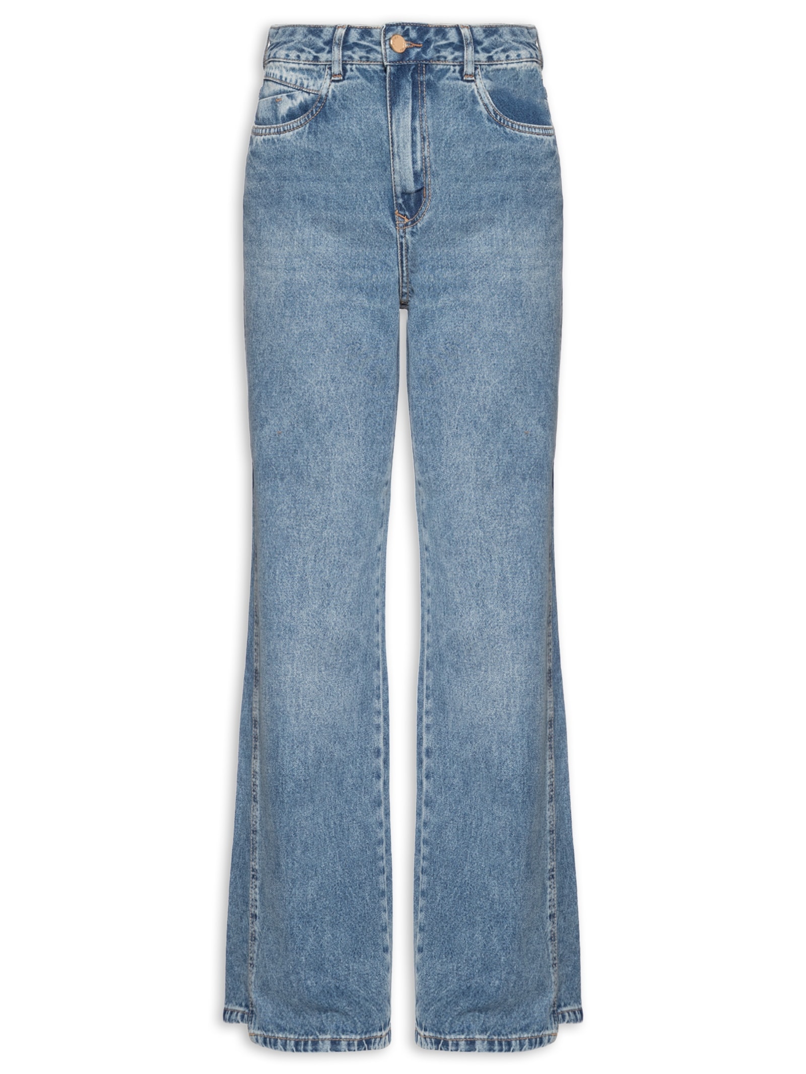 Calça Feminina Jeans Wide Leg Azul Lez A Lez