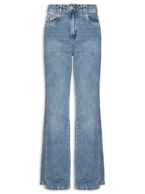 Calça Feminina Jeans Wide Leg – Azul