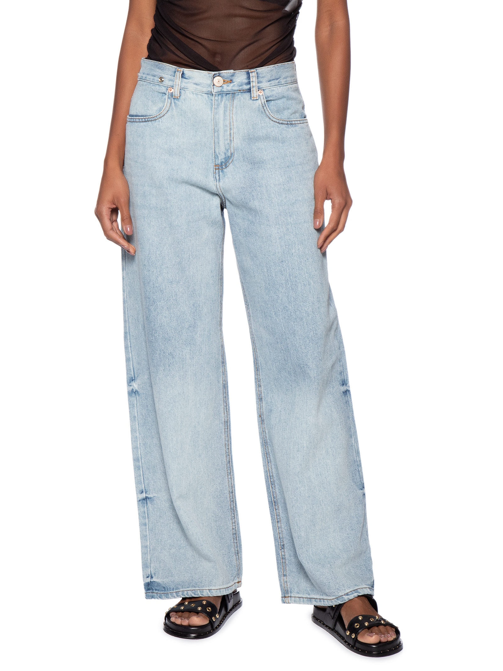 Calça Feminina Jeans Wide Leg Azul Animale Jeans