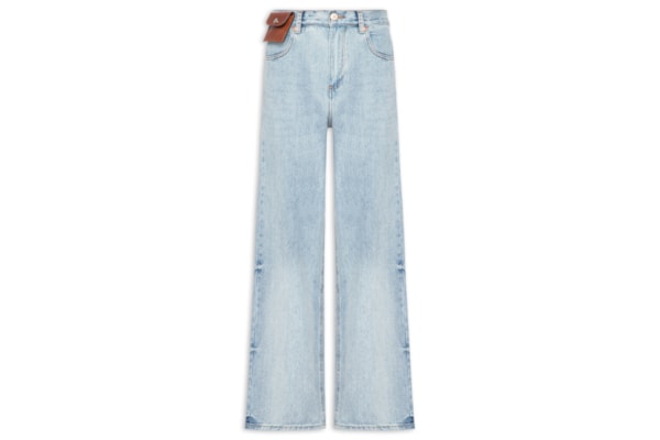 Calça Feminina Jeans Wide Leg - Azul