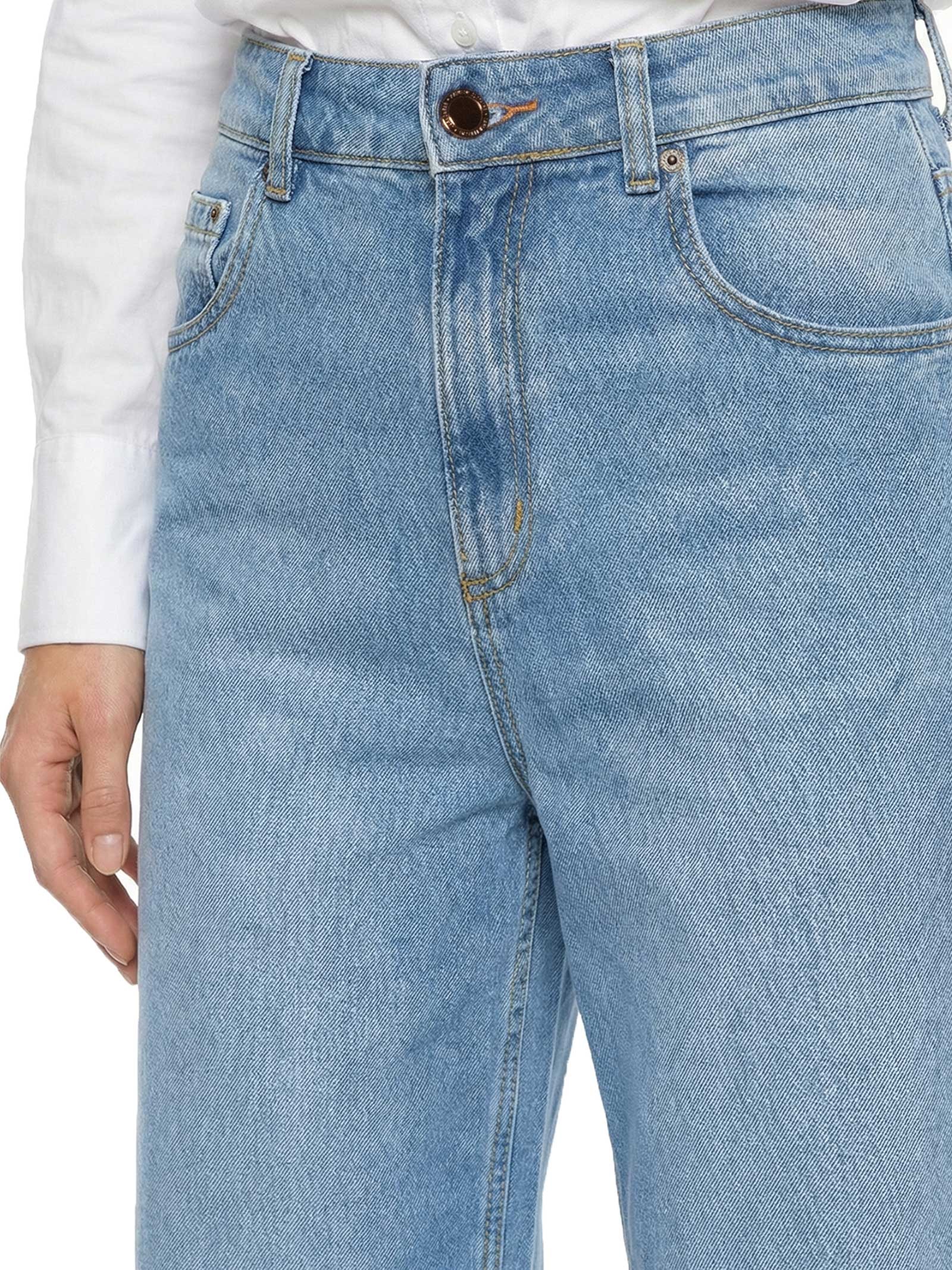 Calça Feminina Jeans Wide Leg Azul Lança Perfume