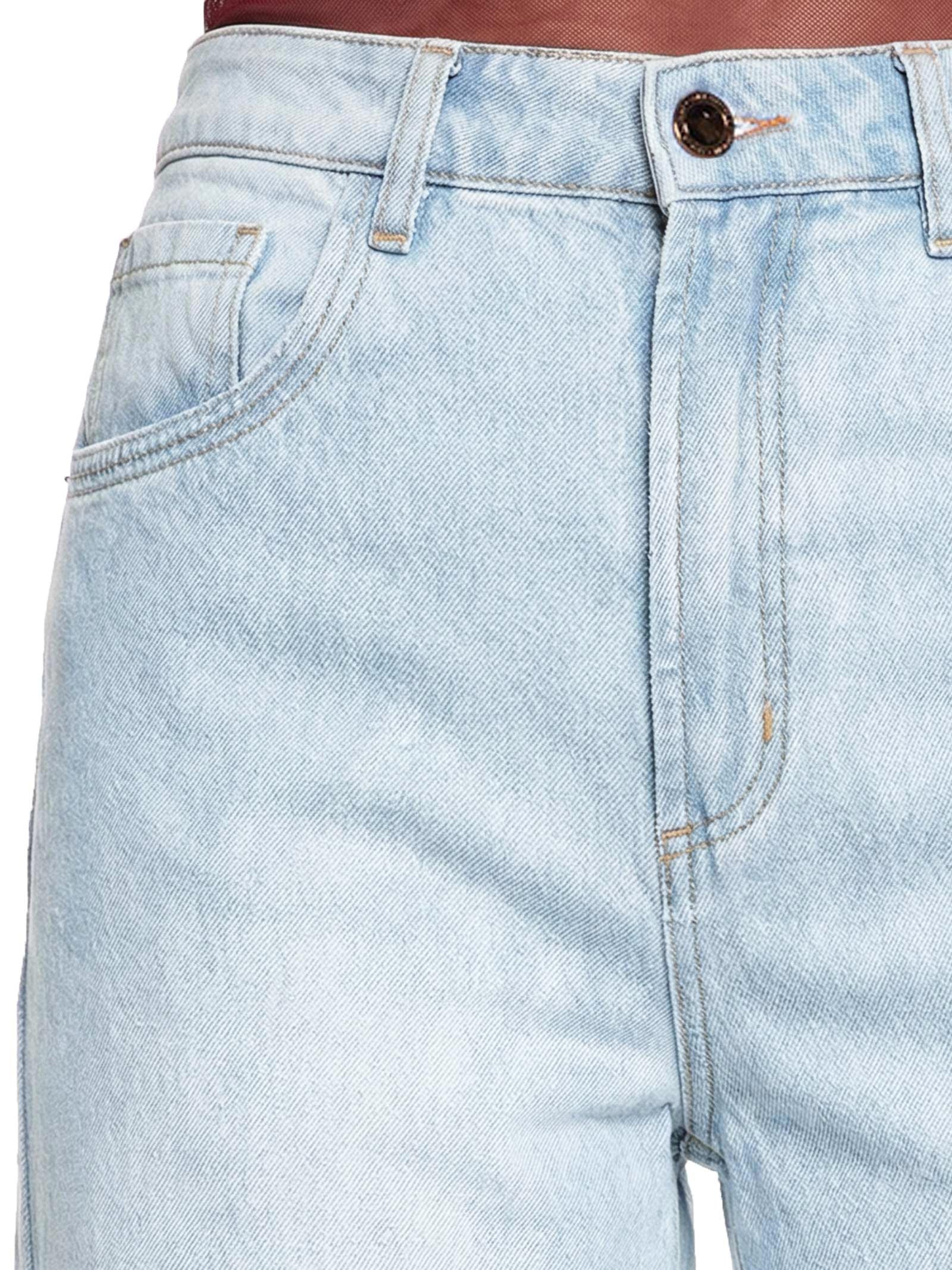 Calça Feminina Jeans Wide Leg Azul Lança Perfume