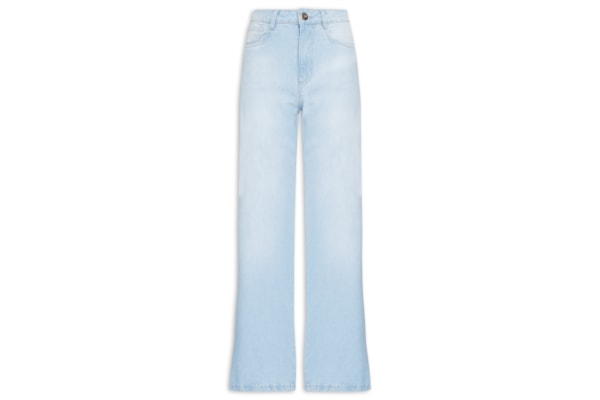 Calça Feminina Jeans Wide Leg - Azul