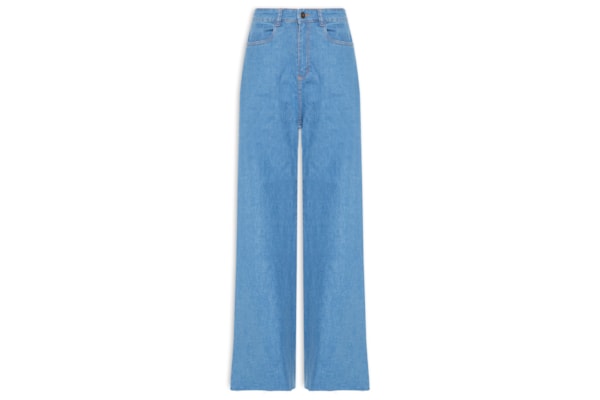 Calça Feminina Jeans Wide Leg - Azul