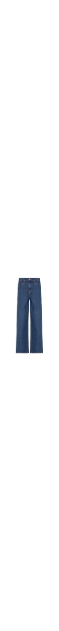 Calça Feminina Jeans Wide Leg Cintura Alta - Azul