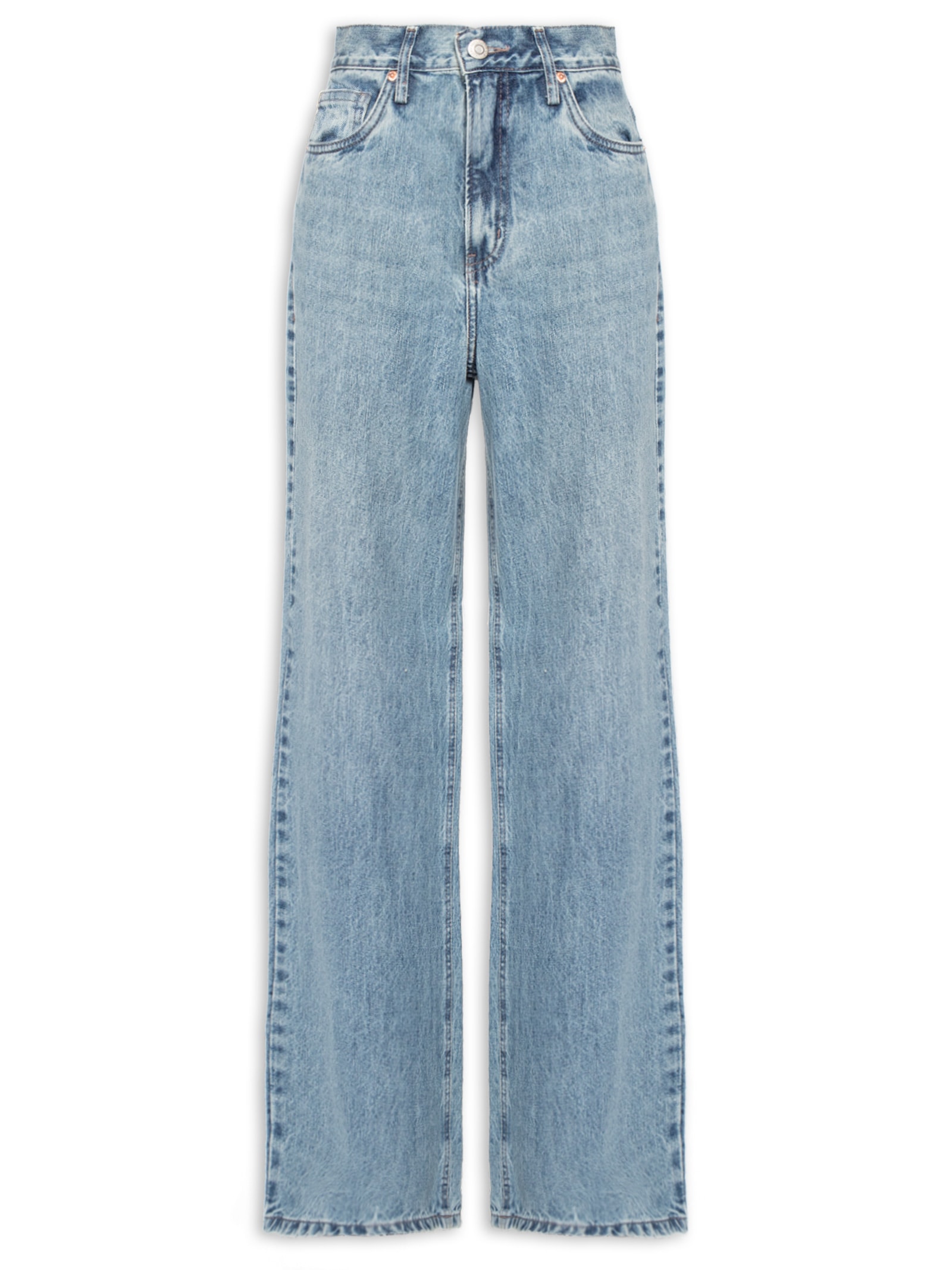 Calça Feminina Jeans Wide Leg Copenhague New B Azul Animale Jeans