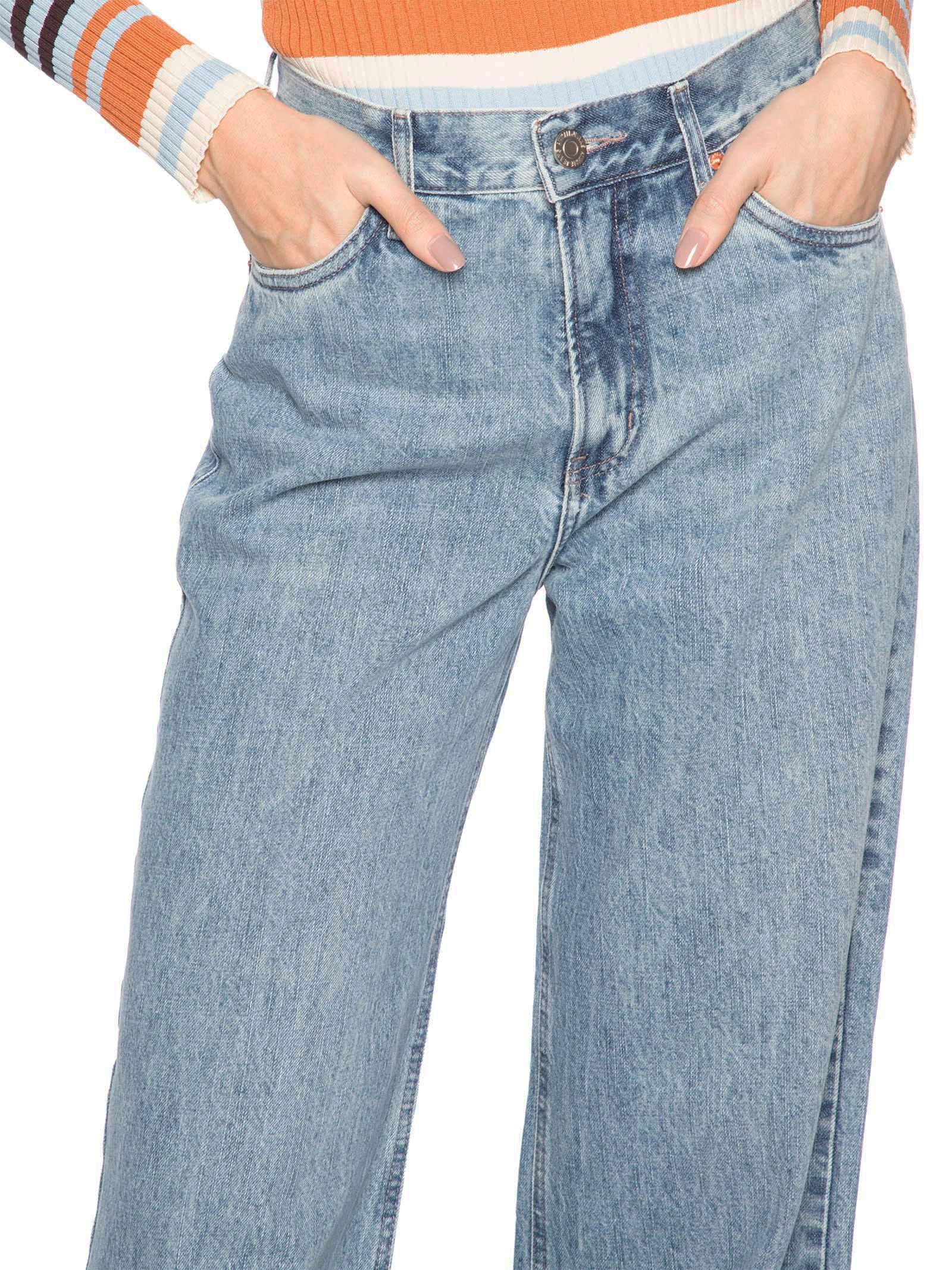 Calça Feminina Jeans Wide Leg Copenhague New B Azul Animale Jeans
