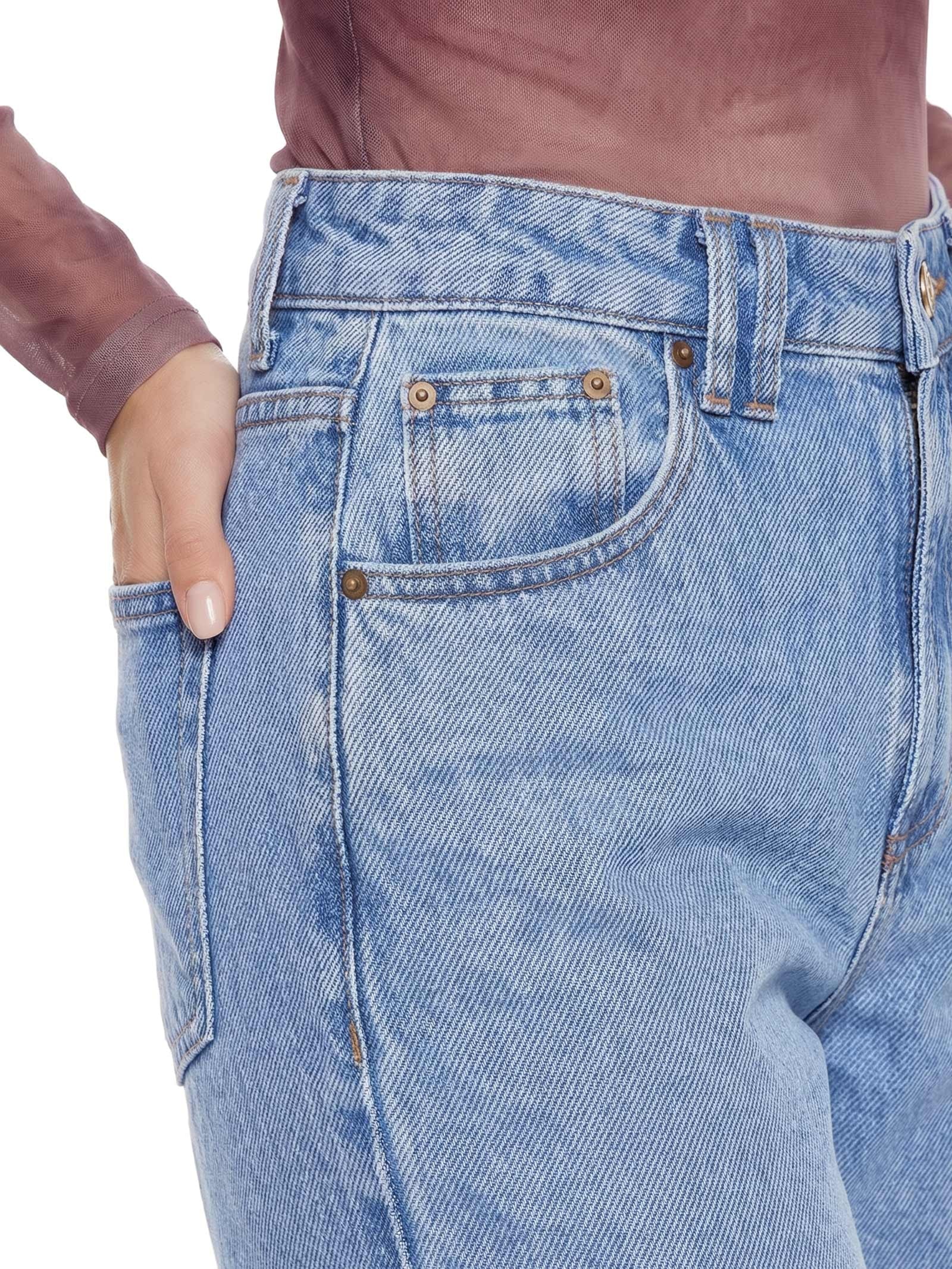 Calça Feminina Jeans Wide Leg High Azul Lança Perfume