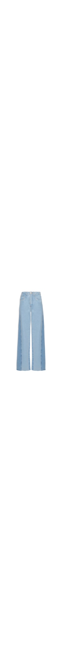 Calça Feminina Jeans Wide Leg Lateral Descolada - Azul