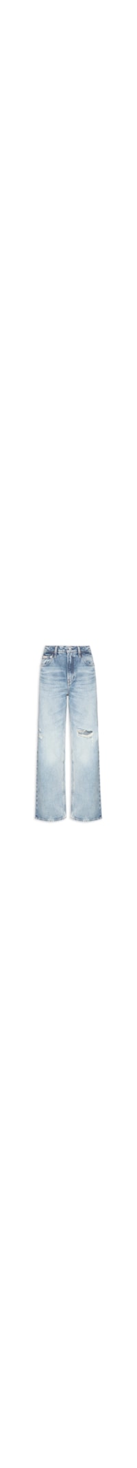 Calça Feminina Jeans Wide Leg Long Rasgos - Azul