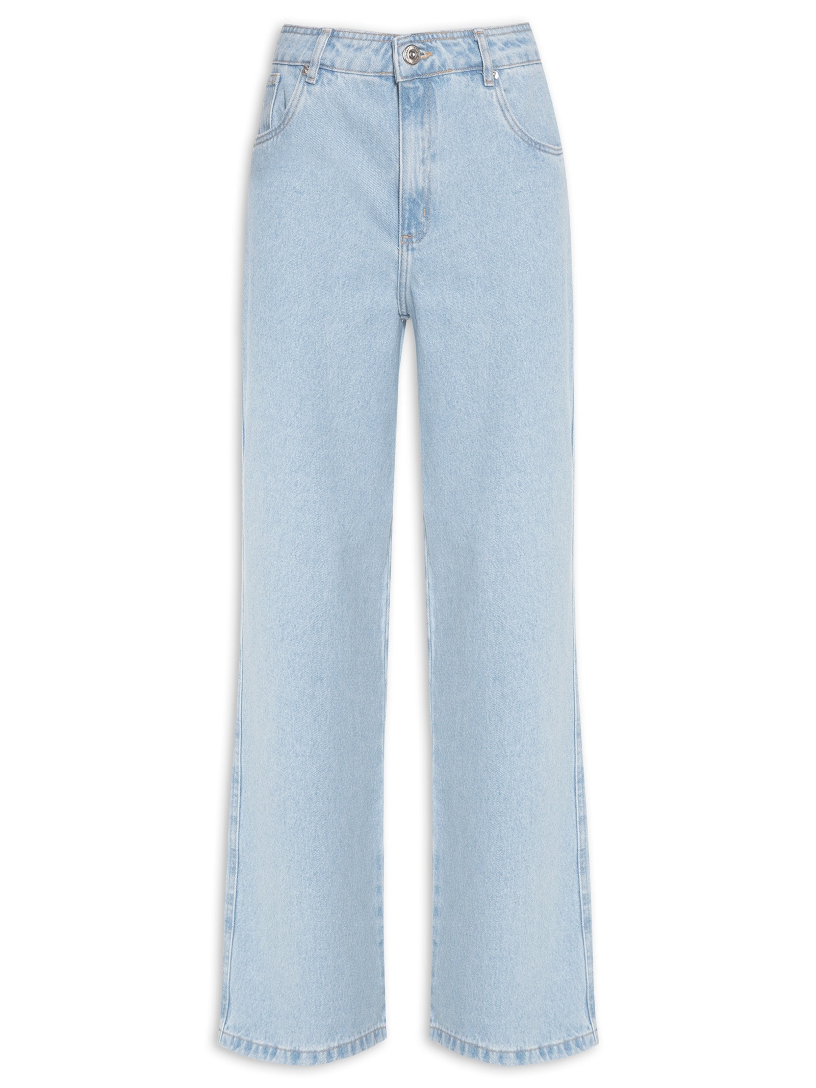 Calça Feminina Jeans Wide Leg Low Azul My Favorite Things