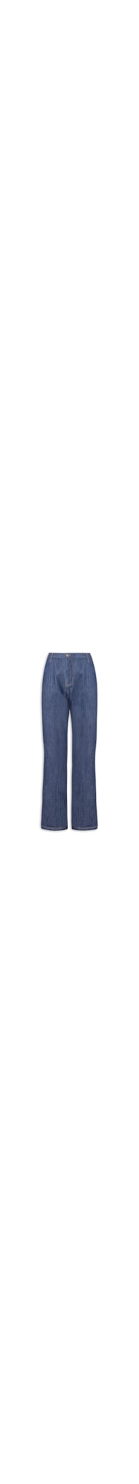 Calça Feminina Jeans Wide Leg Raw Denim - Azul
