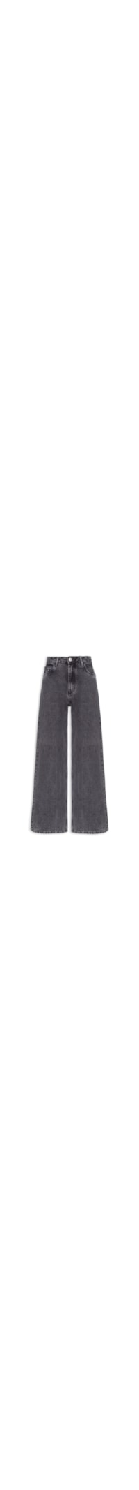 Calça Feminina Jeans Wide Leg Stoned - Preto