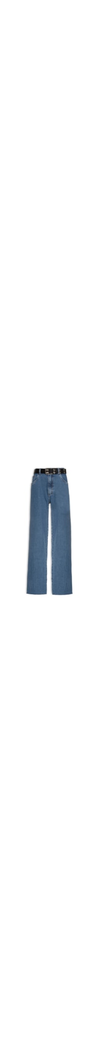Calça Feminina Jeans Wide Leg Super High - Azul