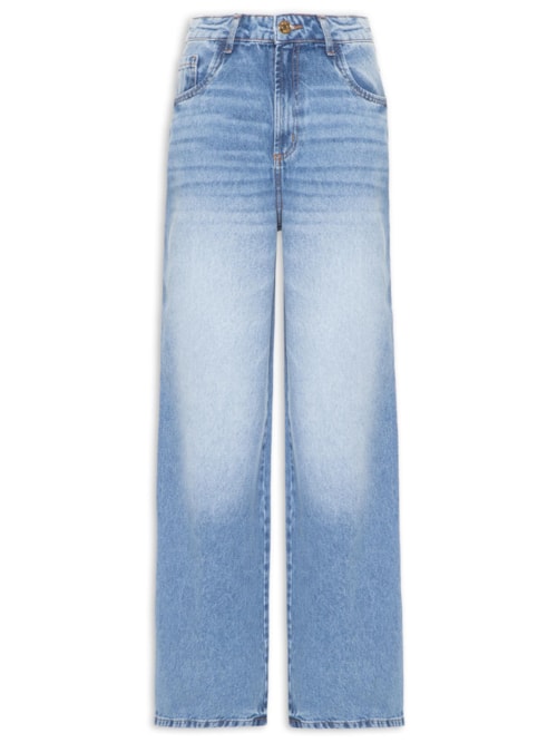 Calça Feminina Jeans Wide Leg Super High – Azul