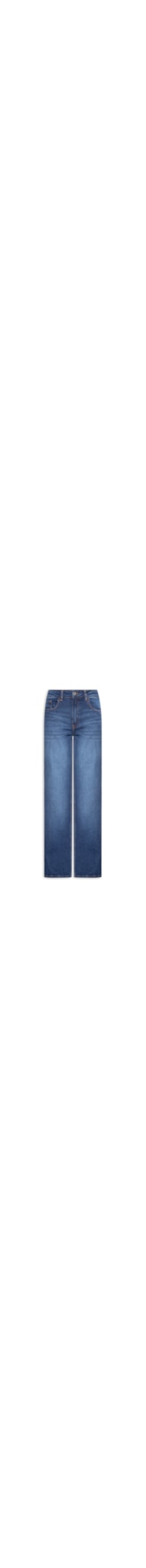 Calça Feminina Jeans Wide Slim Five Pockets - Azul