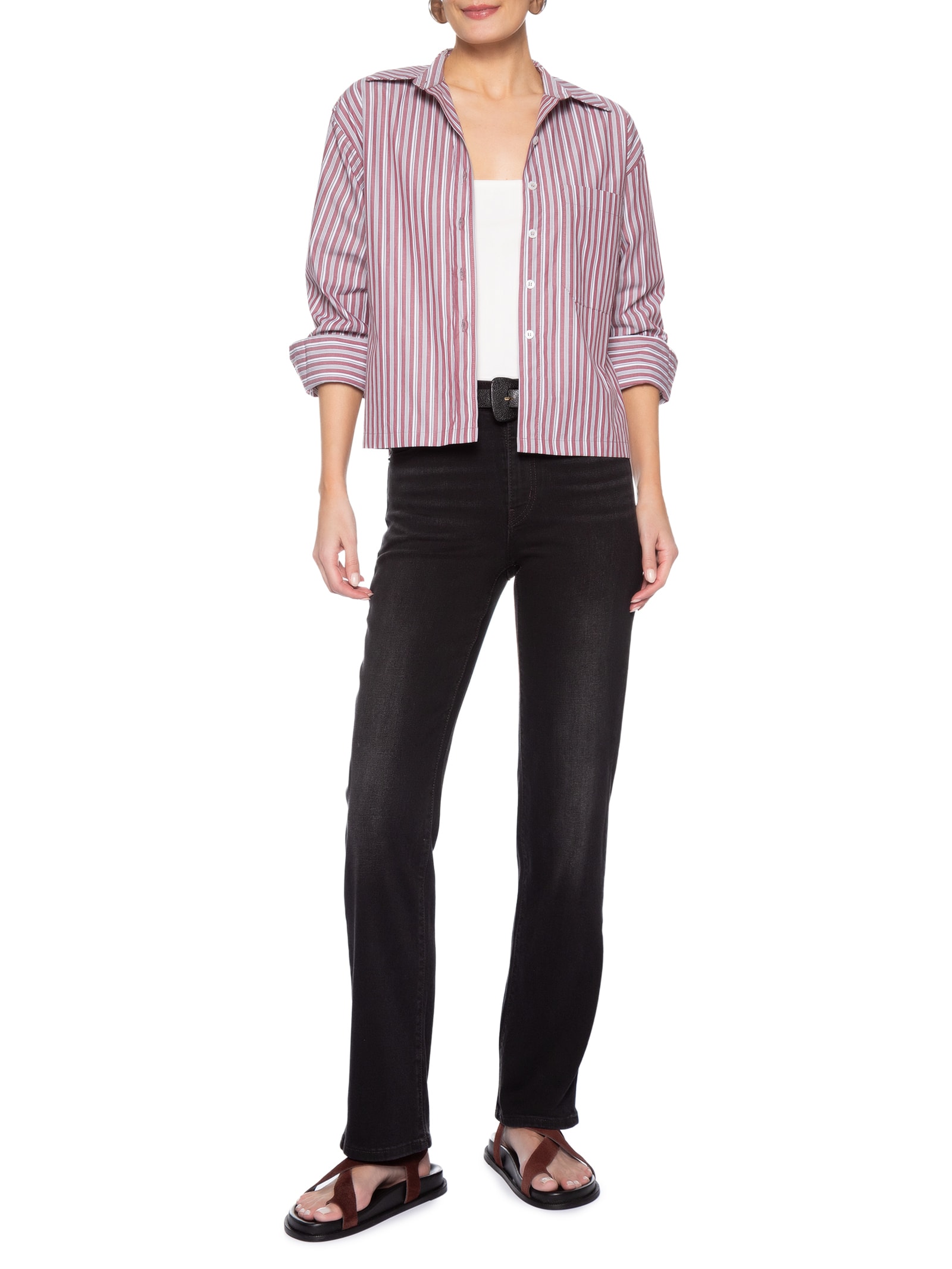 Calça Feminina Jeans ® 723 High Rise Straight Preto Levi's