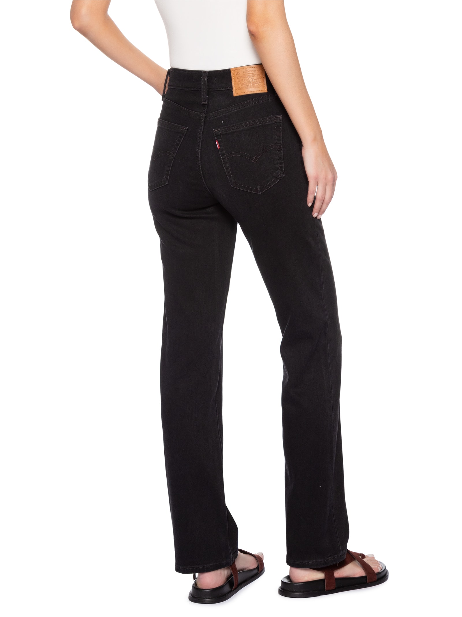 Calça Feminina Jeans ® 723 High Rise Straight Preto Levi's