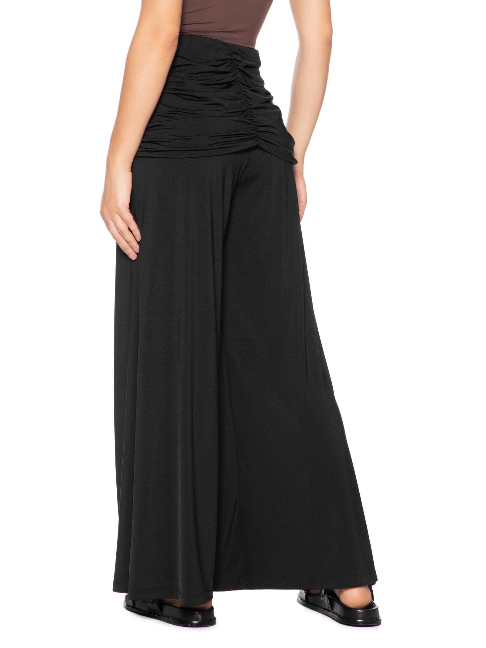 Calça Feminina Jersey Franzida Preto Dress To