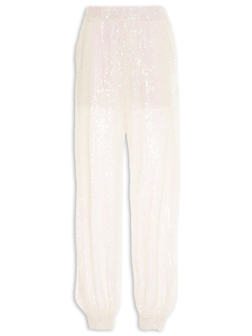 Calça Feminina Jogger Paetê – Off White