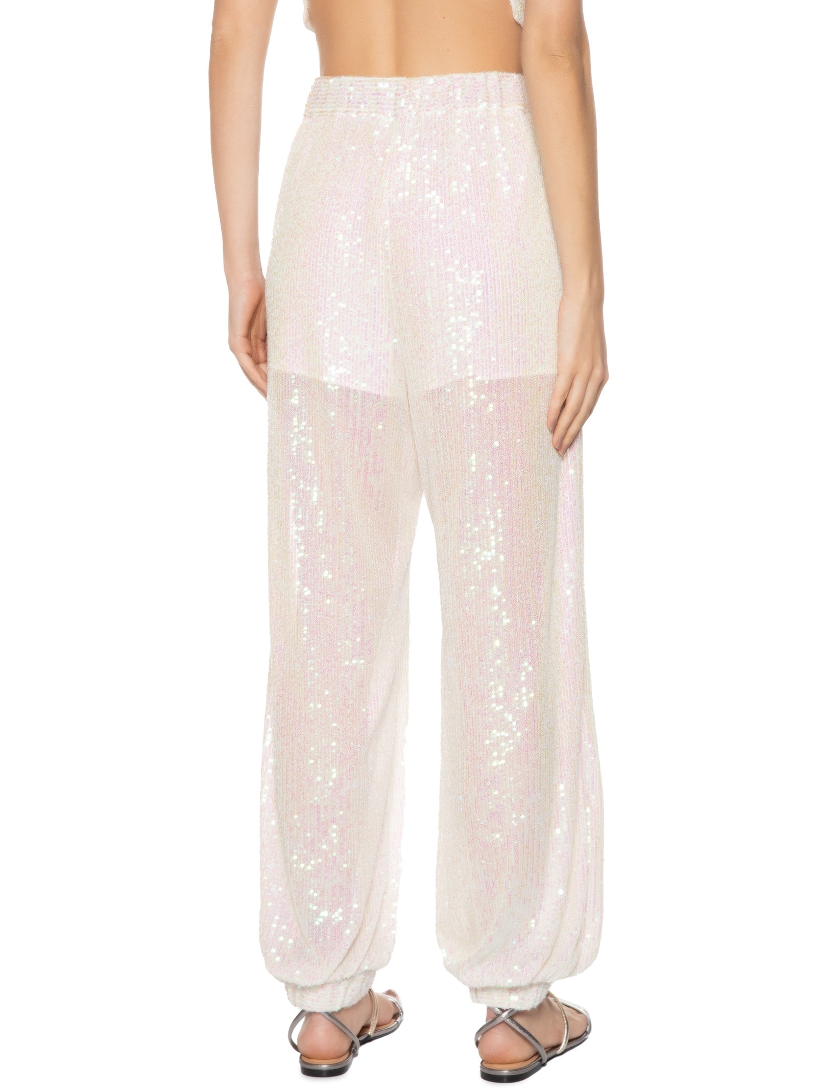 Calça Feminina Jogger Paetê Off White Dress To