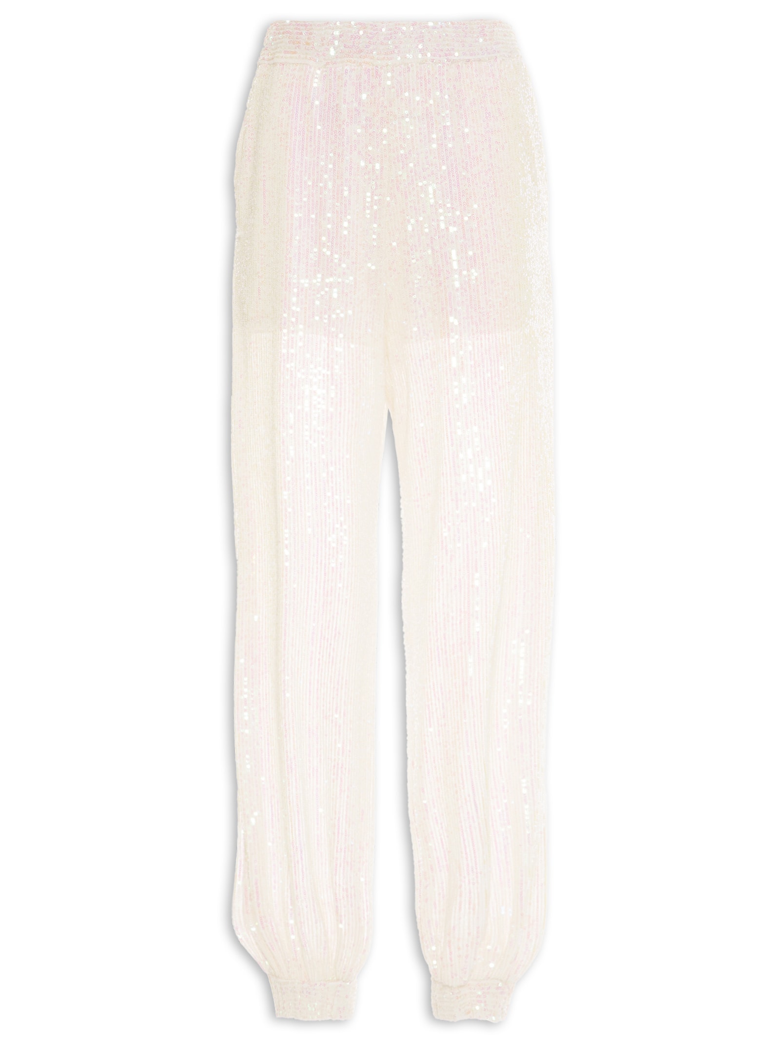 Calça Feminina Jogger Paetê Off White Dress To