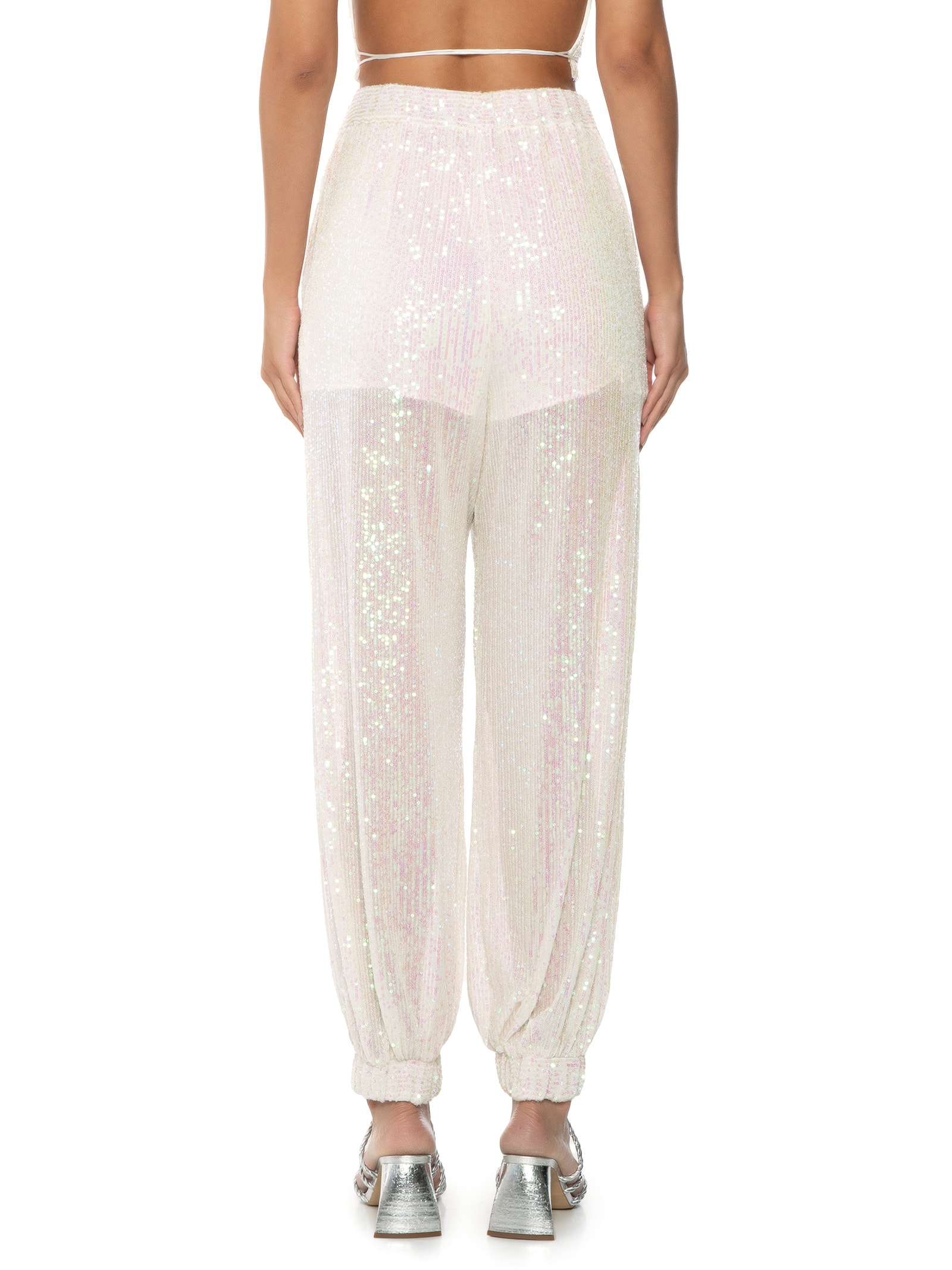 Calça Feminina Jogger Paetê Off White Dress To
