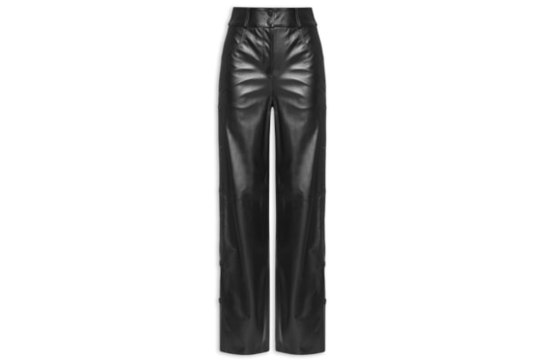 Calça Feminina Jolene Couro - Preto
