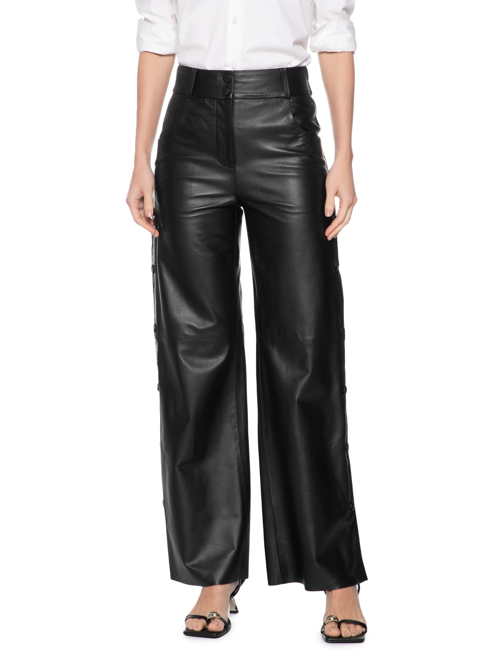 Calça Feminina Jolene Couro Preto Le Lis