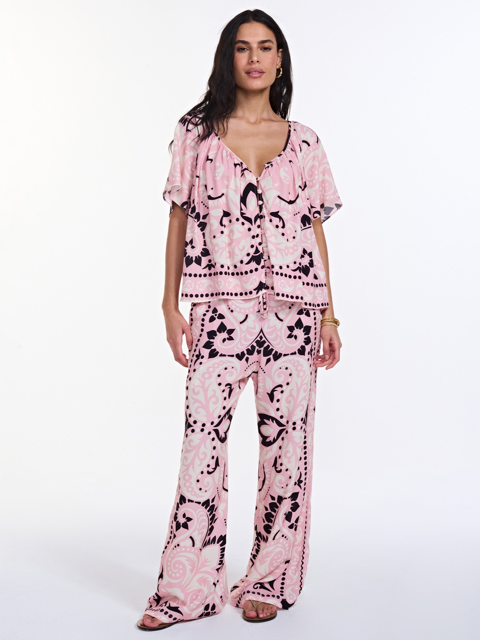 Calça Feminina Jolie Bandana Sun Rosa Triya