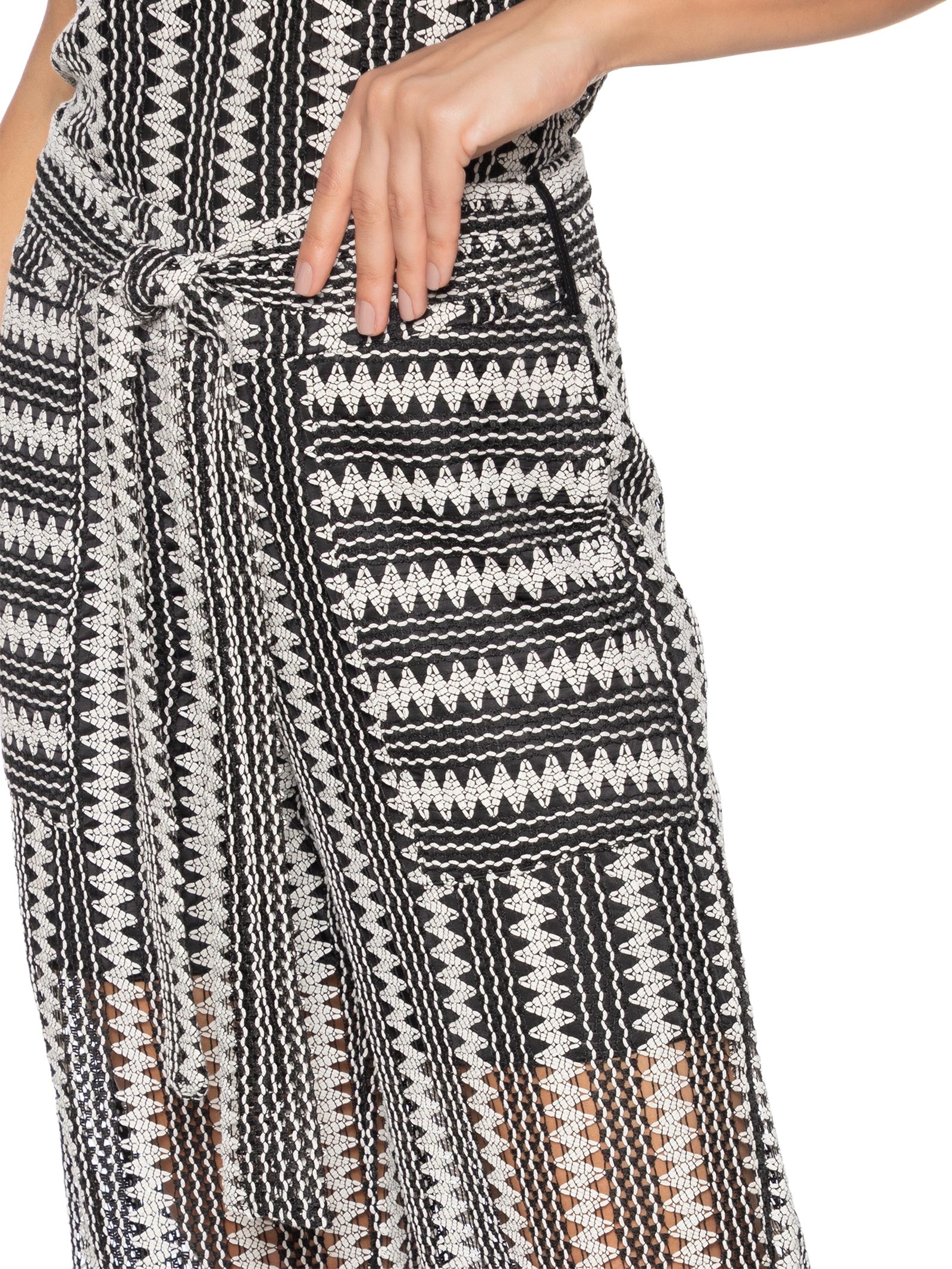 Calça Feminina Karin Bicolor Preto Le Lis