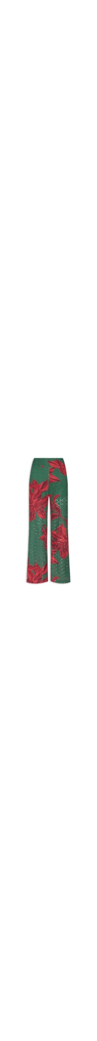 Calça Feminina Laise Estampa Botânico - Verde