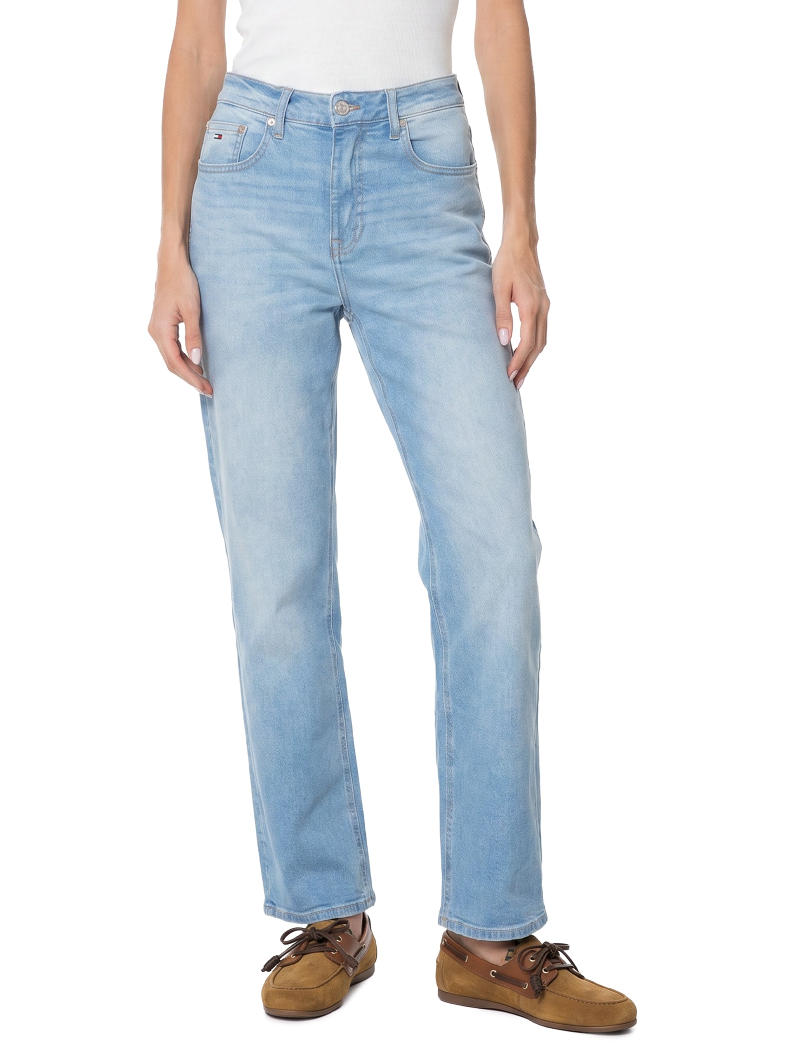 Calça Feminina Layla Slim Str Azul Tommy Jeans