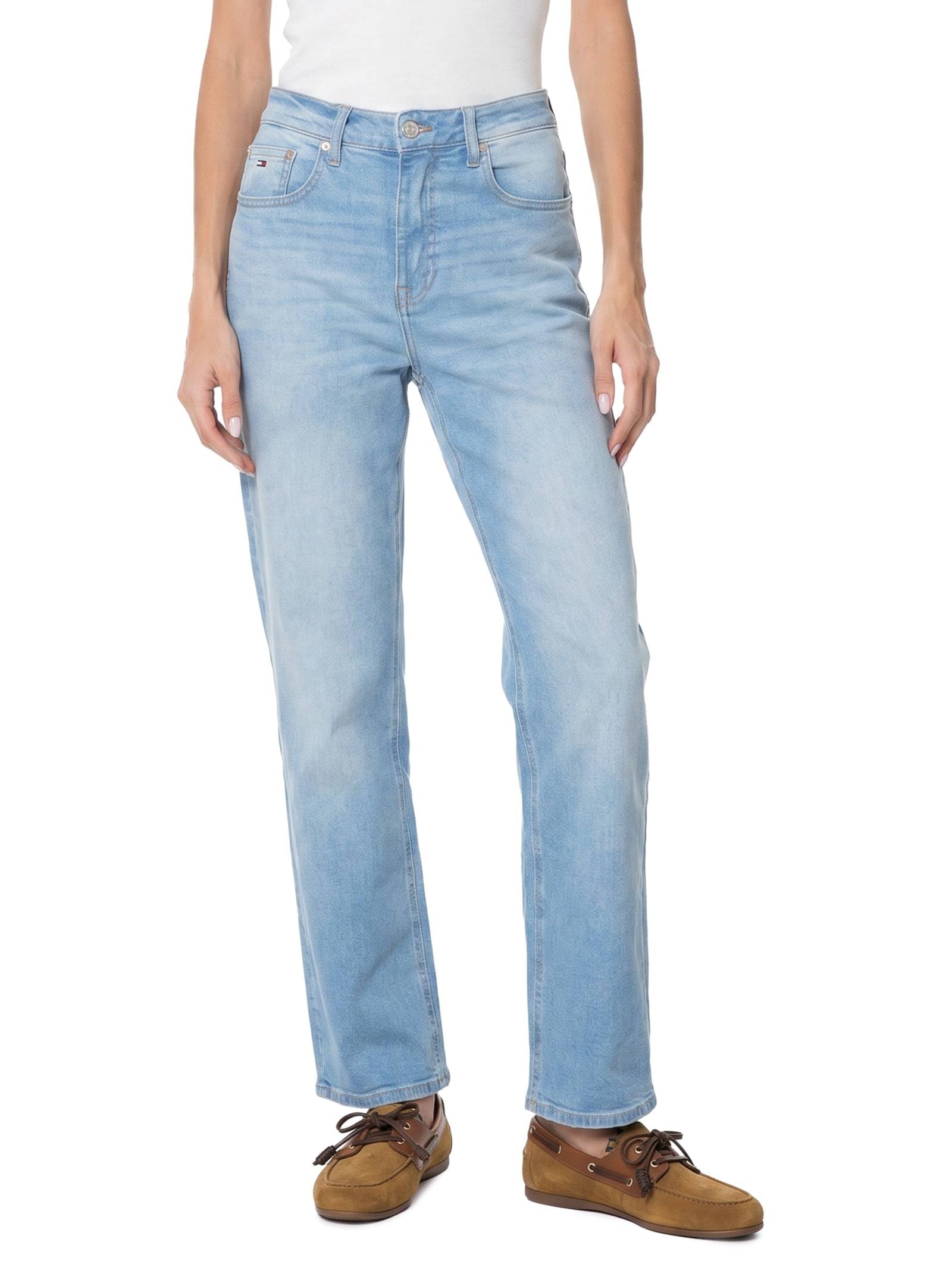 Calça Feminina Layla Slim Str Azul Tommy Jeans