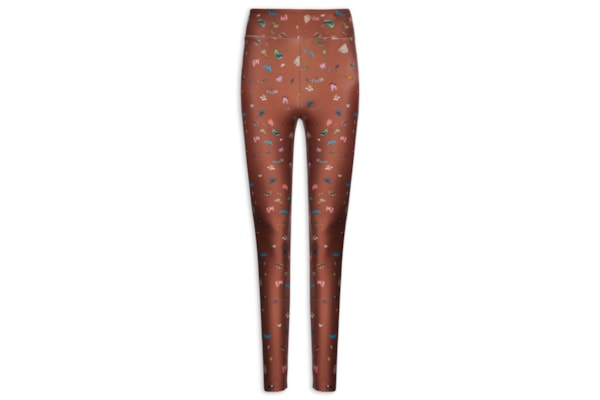 Calça Feminina Legging Basic Estampado Bugs - Marrom