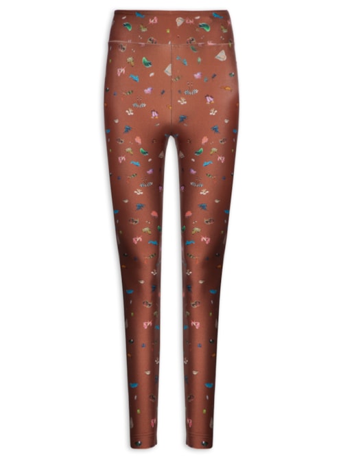 Calça Feminina Legging Basic Estampado Bugs – Marrom