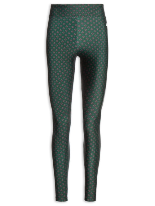 Calça Feminina Legging Basic Estampado Foulard – Verde