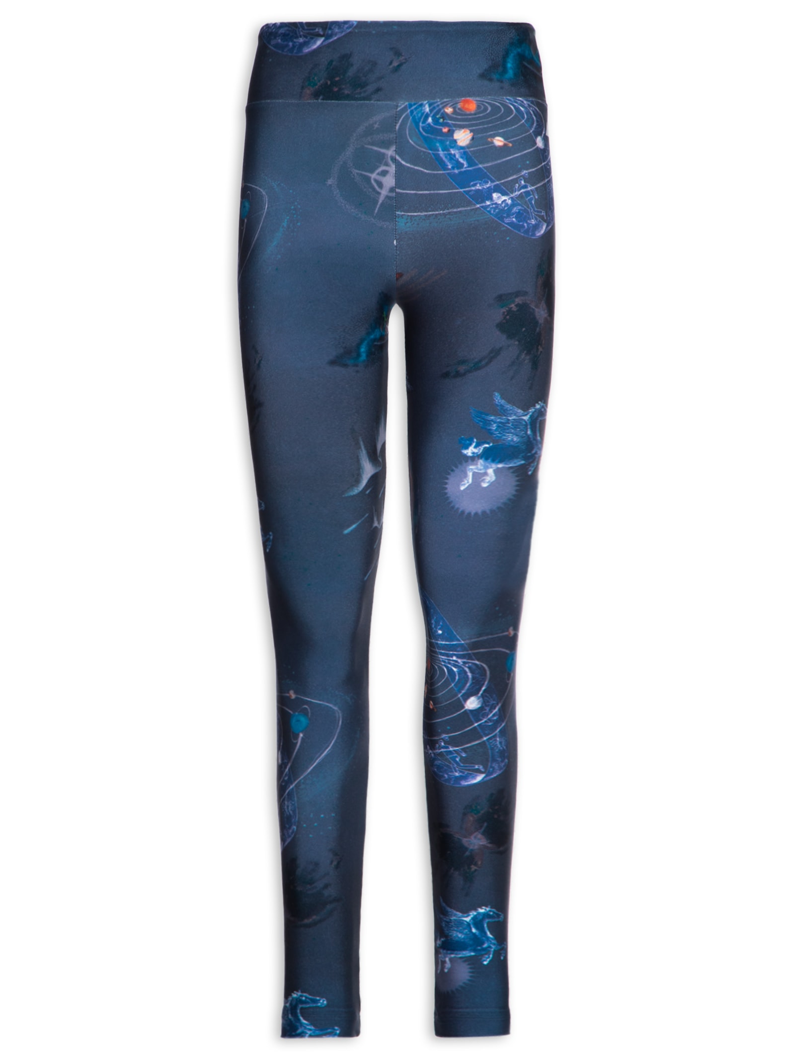 Calça Feminina Legging Basic Estampado Universo Azul Lauf
